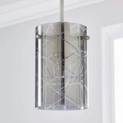 Dunelm Grayson Smoked Glass Easy Fit Pendant 8 Dunelm Grayson Smoked Glass Easy Fit Pendant -Lighting Heaven 1000169160 alt01