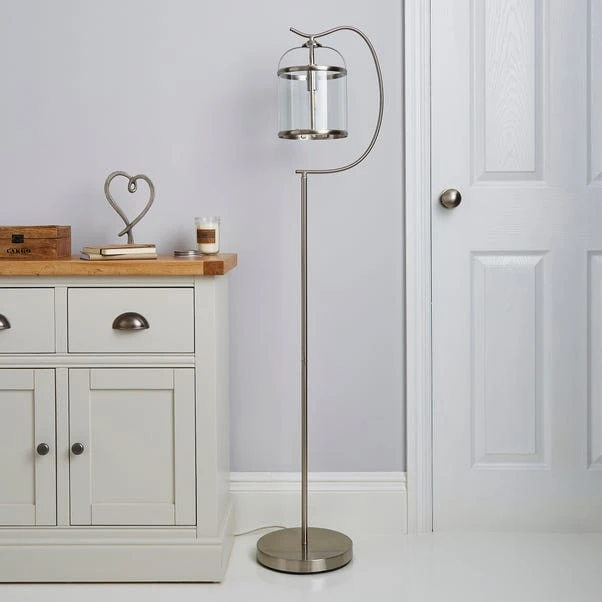 Dunelm Hurricane Satin Nickel Floor Lamp 4 Dunelm Hurricane Satin Nickel Floor Lamp - Image 2