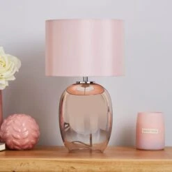 Dunelm Seychelles Mini Blush Pink Table Lamp 9 Dunelm Seychelles Mini Blush Pink Table Lamp -Lighting Heaven 1000169231 alt01