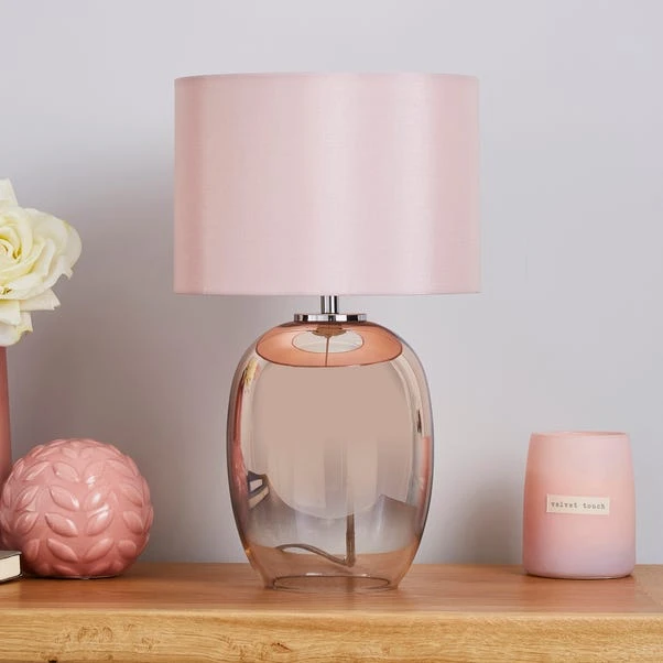Dunelm Seychelles Mini Blush Pink Table Lamp 4 Dunelm Seychelles Mini Blush Pink Table Lamp - Image 2