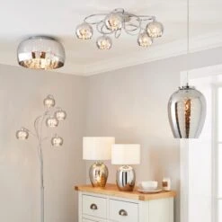Dunelm Seychelles Smoked Flush Ceiling Fitting -Lighting Heaven 1000169235 alt05