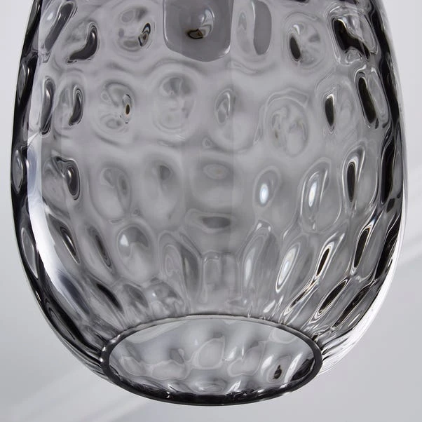 Dunelm Elodie Dimpled Glass Easy Fit Pendant Grey Lustre 5 Dunelm Elodie Dimpled Glass Easy Fit Pendant Grey Lustre - Image 3