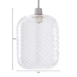 Dunelm Elodie Ribbed Glass Easy Fit Pendant Clear Lustre 12 Dunelm Elodie Ribbed Glass Easy Fit Pendant Clear Lustre -Lighting Heaven 1000180648 alt07