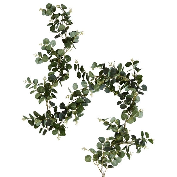 Dunelm Eucalyptus Green Lit Garland 7 Dunelm Eucalyptus Green Lit Garland - Image 5