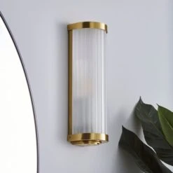 Dunelm Ripon Bathroom Wall Light Brushed Gold 9 Dunelm Ripon Bathroom Wall Light Brushed Gold -Lighting Heaven 1000182550 alt01