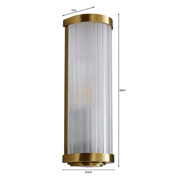 Dunelm Ripon Bathroom Wall Light Brushed Gold 7 Dunelm Ripon Bathroom Wall Light Brushed Gold - Image 5