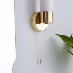 Dunelm Porto Bathroom Wall Light Brass 10 Dunelm Porto Bathroom Wall Light Brass -Lighting Heaven 1000182551 alt02