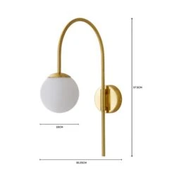 Dunelm Eniola Easy Fit Plug In Wall Light Gold -Lighting Heaven 1000182573 alt07
