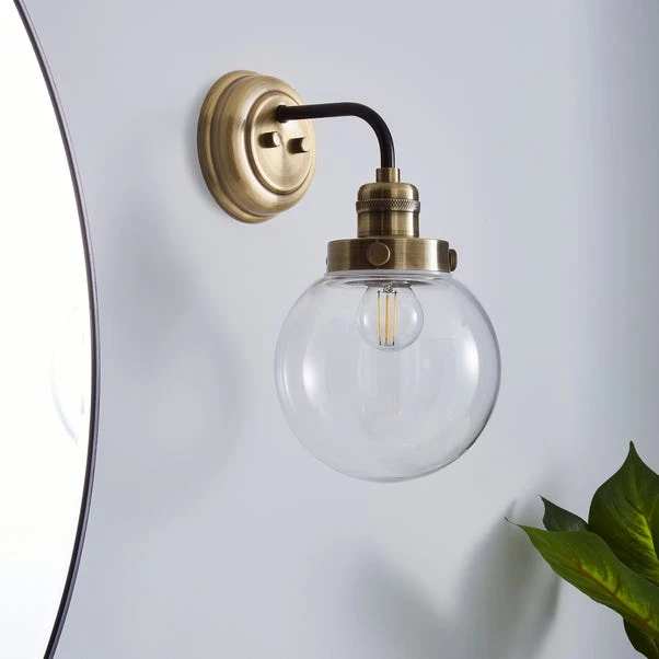 Dunelm Broden Bathroom Wall Light Ant Brass 4 Dunelm Broden Bathroom Wall Light Ant Brass - Image 2