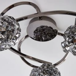 Dunelm Cecilie Ceiling Fitting Dark Chrome 11 Dunelm Cecilie Ceiling Fitting Dark Chrome -Lighting Heaven 1000182582 alt03