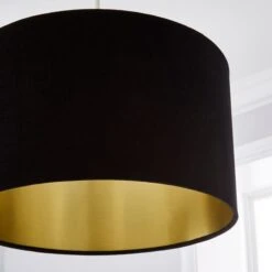 Dunelm Clara Velvet Shade 40cm Black -Lighting Heaven 1000182764 alt02