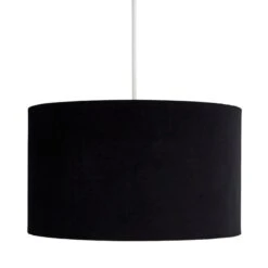 Dunelm Clara Velvet Shade 40cm Black -Lighting Heaven 1000182764 alt05
