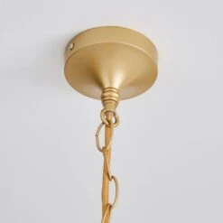 Dunelm Farrah Palm Leaf Ceiling Fitting Gold -Lighting Heaven 1000182784 alt03
