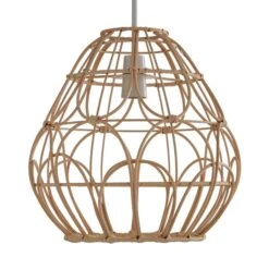 Dunelm Decorative Cane Easy Fit Pendant Natural 11 Dunelm Decorative Cane Easy Fit Pendant Natural -Lighting Heaven 1000182786 alt05