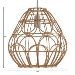 Dunelm Decorative Cane Easy Fit Pendant Natural 12 Dunelm Decorative Cane Easy Fit Pendant Natural -Lighting Heaven 1000182786 alt07