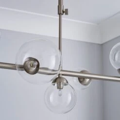Dunelm Tarsia Glass Ceiling Fitting Satin Nickel 10 Dunelm Tarsia Glass Ceiling Fitting Satin Nickel -Lighting Heaven 1000182791 alt02