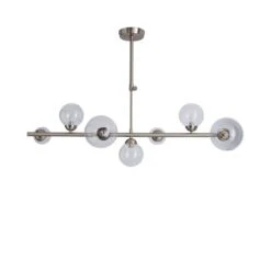 Dunelm Tarsia Glass Ceiling Fitting Satin Nickel 12 Dunelm Tarsia Glass Ceiling Fitting Satin Nickel -Lighting Heaven 1000182791 alt05