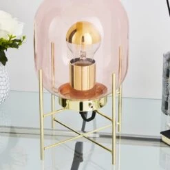 Elements Dayo Table Lamp Pink -Lighting Heaven 1000182797 alt02