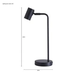 Dunelm Bradford Desk Lamp Matt Black -Lighting Heaven 1000182858 alt07