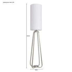 Dunelm Robyn Dual Lit Integrated LED Floor Lamp White -Lighting Heaven 1000182924 alt07