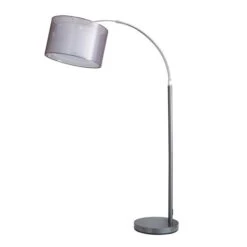 Dunelm Echo Organza Arc Floor Lamp Grey -Lighting Heaven 1000182926 alt05