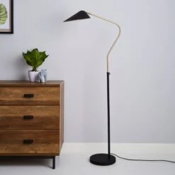 Dunelm Savona Floor Lamp Black -Lighting Heaven 1000182928 alt01