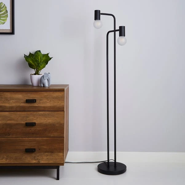 Dunelm Bradford Floor Lamp Matt Black 4 Dunelm Bradford Floor Lamp Matt Black - Image 2
