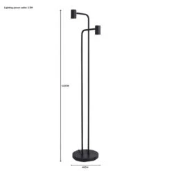 Dunelm Bradford Floor Lamp Matt Black 13 Dunelm Bradford Floor Lamp Matt Black -Lighting Heaven 1000182958 alt07