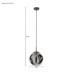 Dunelm Alexis Glass 1 Light Pendant Ceiling Fitting -Lighting Heaven 1000183024 alt05