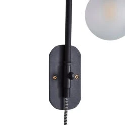 Dunelm Bradford EasyFit Plug In Wall Light Matt Black -Lighting Heaven 1000183098 alt05