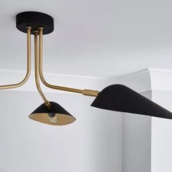 Dunelm Savona 3 Light Ceiling Fitting Black -Lighting Heaven 1000183099 alt02