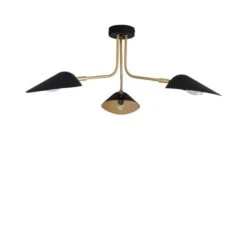 Dunelm Savona 3 Light Ceiling Fitting Black -Lighting Heaven 1000183099 alt05