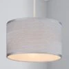 Dunelm Ripple Lamp Shade 24cm Silver -Lighting Heaven 30124445