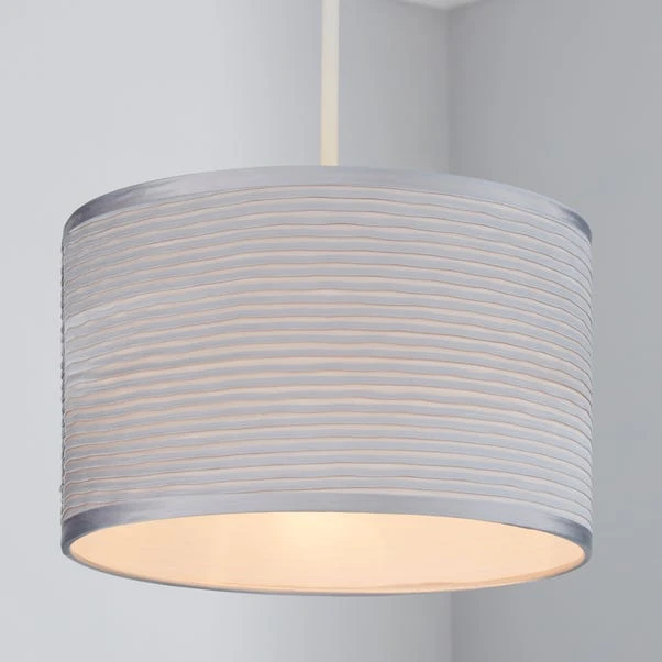 Dunelm Ripple Lamp Shade 24cm Silver 3 Dunelm Ripple Lamp Shade 24cm Silver