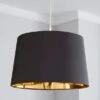 Dunelm Ritz Gold Lined Lamp Shade 35cm Grey -Lighting Heaven 30182763