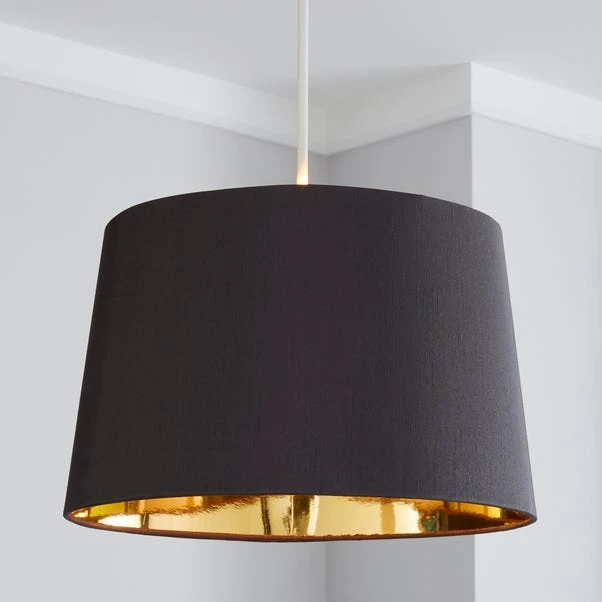 Dunelm Ritz Gold Lined Lamp Shade 35cm Grey 3 Dunelm Ritz Gold Lined Lamp Shade 35cm Grey