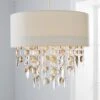 Dunelm Mila Ivory Jewel Shade Easy Fit Pendant -Lighting Heaven 30244165