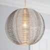 Dunelm Cigar Wire Round Silver Easy Fit Pendant -Lighting Heaven 30244228