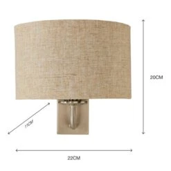 Dunelm Preston Ivory Linen Shaded Wall Light -Lighting Heaven 30274337 alt05
