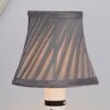 Dunelm Twisted Pleat Candle Lamp Shade 12cm Grey 2 Dunelm Twisted Pleat Candle Lamp Shade 12cm Grey -Lighting Heaven 30464634