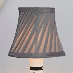 Dunelm Twisted Pleat Candle Lamp Shade 12cm Grey