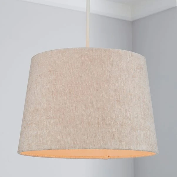 Dunelm Mons Chenille Lamp Shade 31cm Natural 3 Dunelm Mons Chenille Lamp Shade 31cm Natural