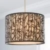 Dunelm Catiri Bamboo Leaf Grey Easy Fit Pendant -Lighting Heaven 30571310
