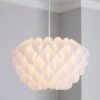Dunelm Sochi Honeycombe White Easy Fit Pendant -Lighting Heaven 30571722