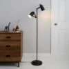 Dunelm Healy 2 Light Black Floor Lamp -Lighting Heaven 30579881