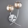 Dunelm Arta 2 Light Chrome Wall Light -Lighting Heaven 30623808