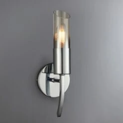 Dunelm Corvus Chrome Wall Light