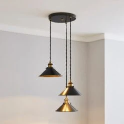 Dunelm Logan 3 Light Grey Industrial Cluster Ceiling Fitting