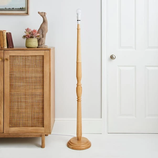Dunelm Legoli Turned Wood Floor Lamp Base 4 Dunelm Legoli Turned Wood Floor Lamp Base - Image 2