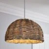 Dunelm Lari Split Weave Grey Easy Fit Pendant -Lighting Heaven 30625062